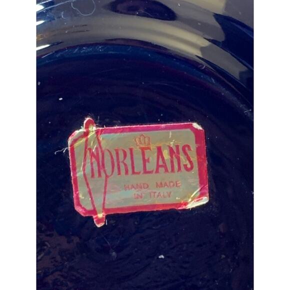 Norleans Black Vase with Gold Flowers Made in Italy - Picture 5 of 6